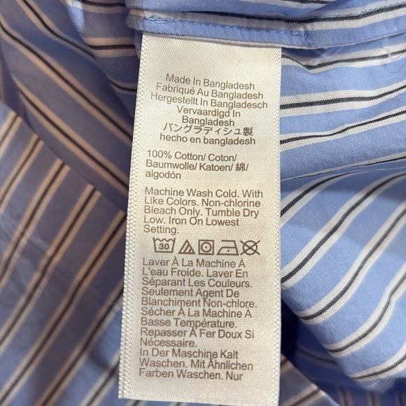 NWT J. Crew Cotton Poplin Button Striped Pajama Shirt sz S - Picture 9 of 10